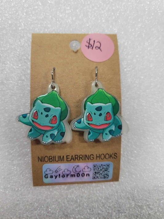Bulbasaur earrings