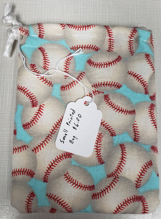 Craig's Crafts Small Dice Bag - Print - Baseballs