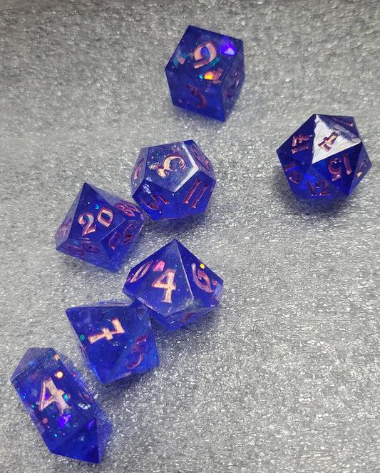 7 Piece Polhedral Set - Blue Daze