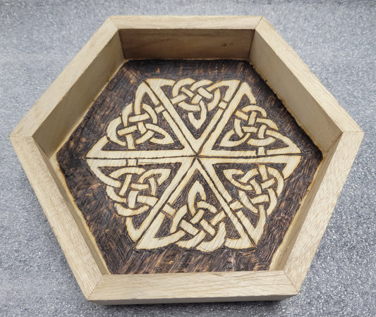Cletic Woodburning Dice Tray