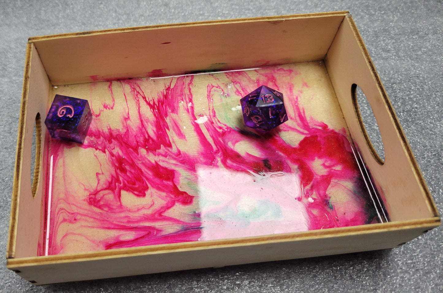 Pink Dice Tray