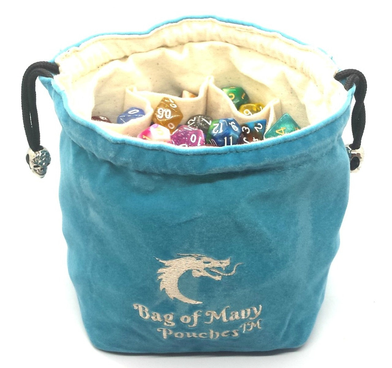 Bag of Many Pouches RPG D&D Dice Bag: Teal