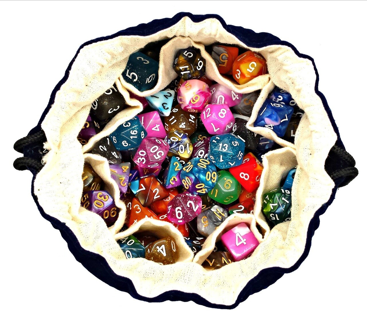 Bag of Many Pouches RPG D&D Dice Bag: Blue