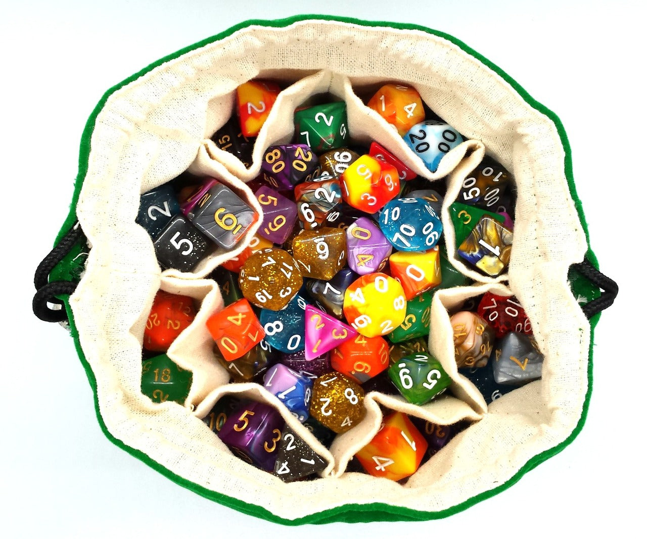 Bag of Many Pouches RPG D&D Dice Bag: Green