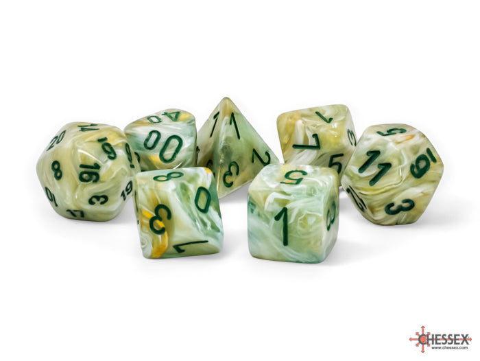 Chessex: Festive: Mega-hedral Green/dark green 7-Die Set (CHX 22409)