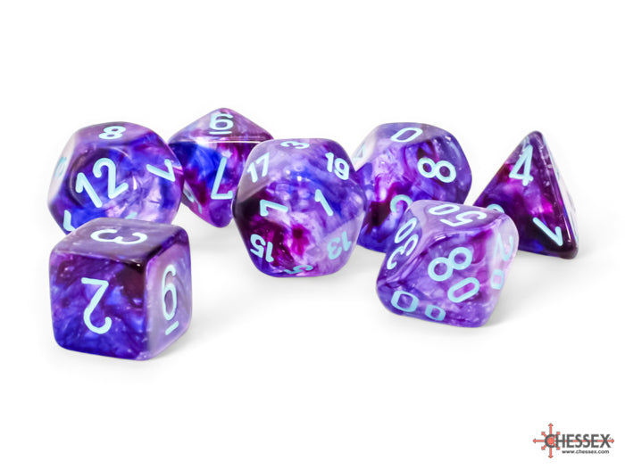 Chessex: Nebula Mega-hedral Nocturnal/turquoise Luminary (CHX 22557)