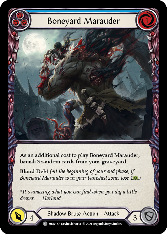 Boneyard Marauder (Blue) (MON137) [Monarch]