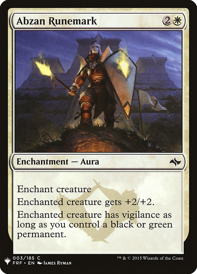 Abzan Runemark (3) [The List Reprints]