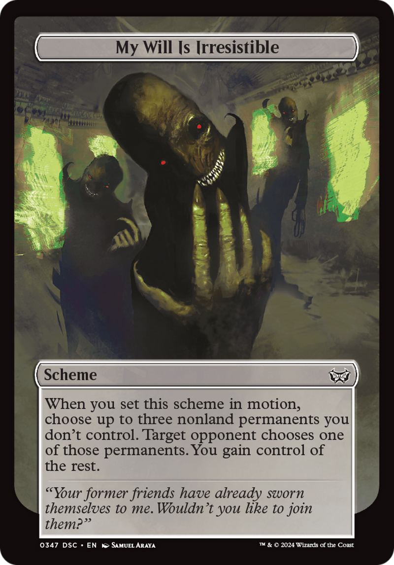 My Will Is Irresistible (Full Art) (347) [Archenemy: Duskmourn]