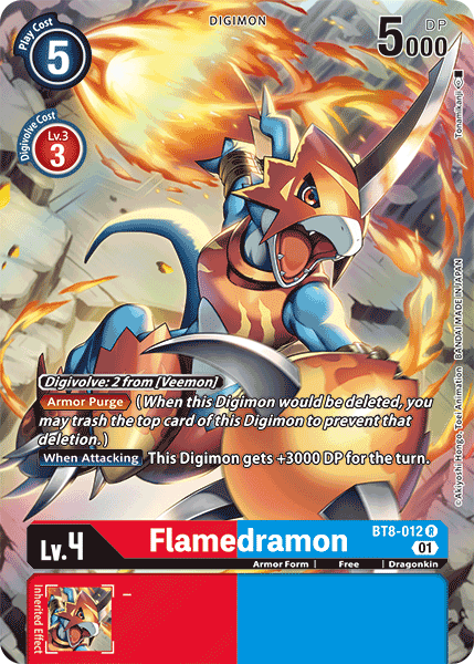 Flamedramon (Alternate Art) (BT8-012 R) [New Awakening]