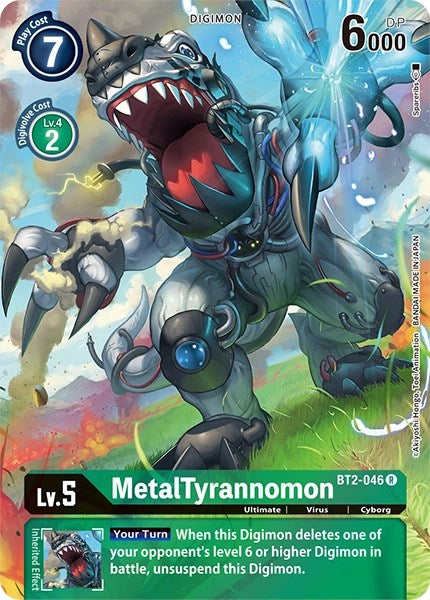 MetalTyrannomon (Alternate Art) (BT2-046 R) [Dimensional Phase]
