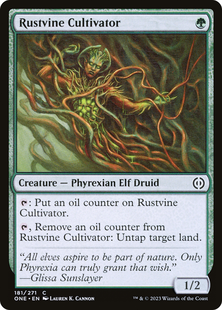 Rustvine Cultivator (181) [Phyrexia: All Will Be One]