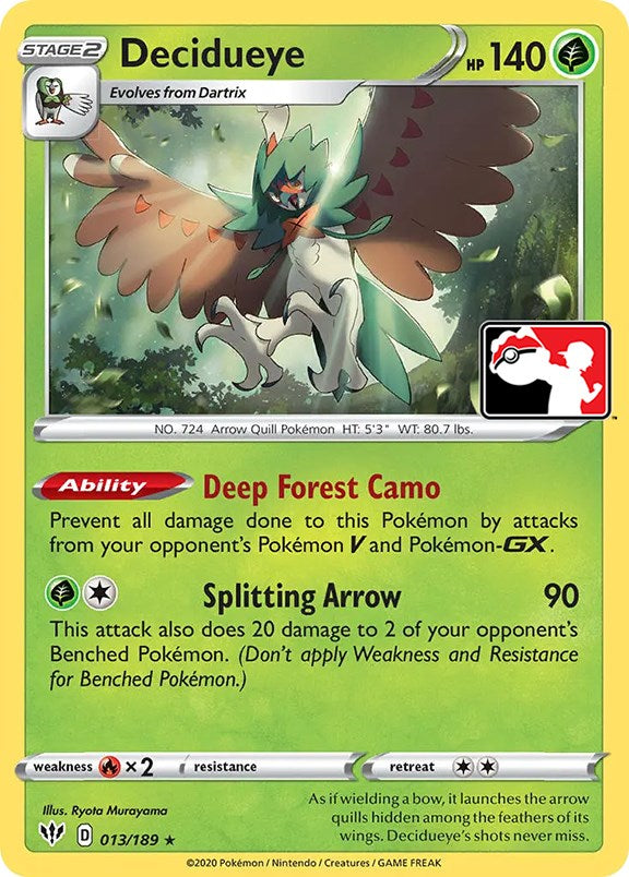 Decidueye (013/189) [Prize Pack Series Cards]