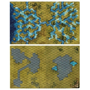 BattleTech: Battle Mat - Savannahs River Delta/City Ruins