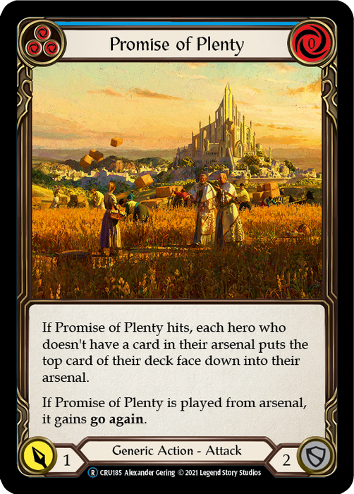 Promise of Plenty (Blue) [U-CRU185] (Crucible of War Unlimited)  Unlimited Rainbow Foil