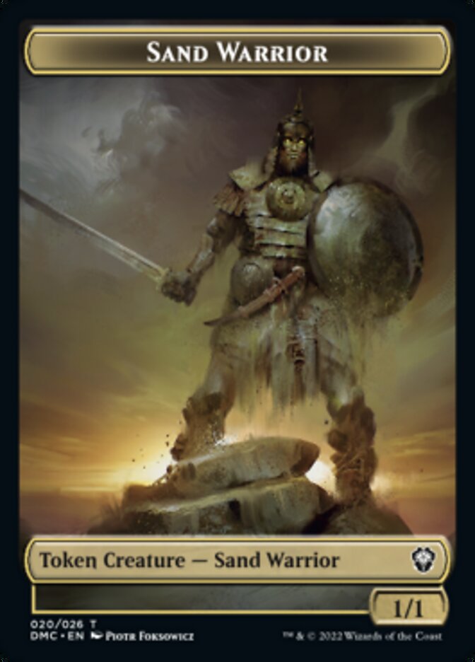 Soldier // Sand Warrior Double-Sided Token (4 // 20) [Dominaria United]