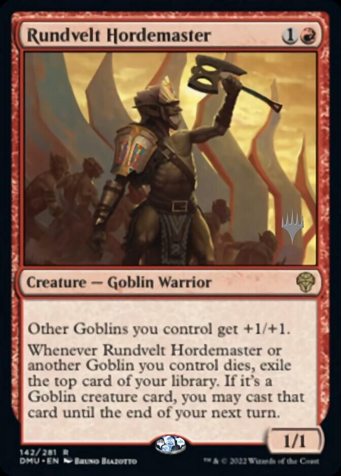 Rundvelt Hordemaster (142) [Promo Pack: Dominaria United]