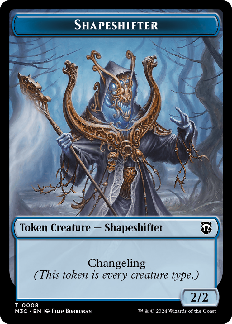 Beast (0010) (Ripple Foil) // Shapeshifter (0008) Double-Sided Token (10 // 8) [Commander: Modern Horizons 3]