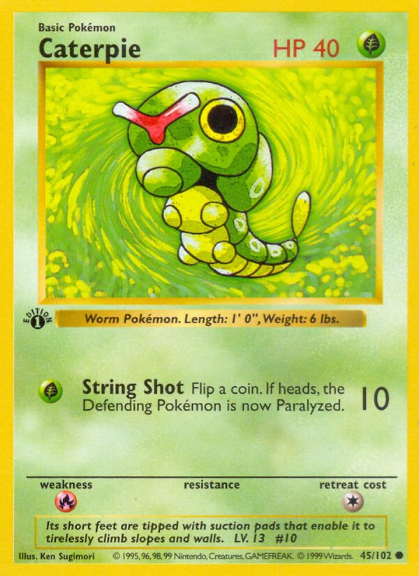 Caterpie (045/102) [Base Set (Shadowless)]