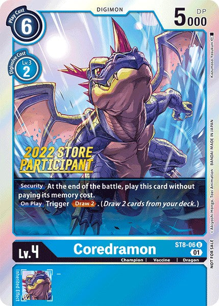 Coredramon (2022 Store Participant) (ST8-06 U) [Starter Deck 08: Ulforce Veedramon]
