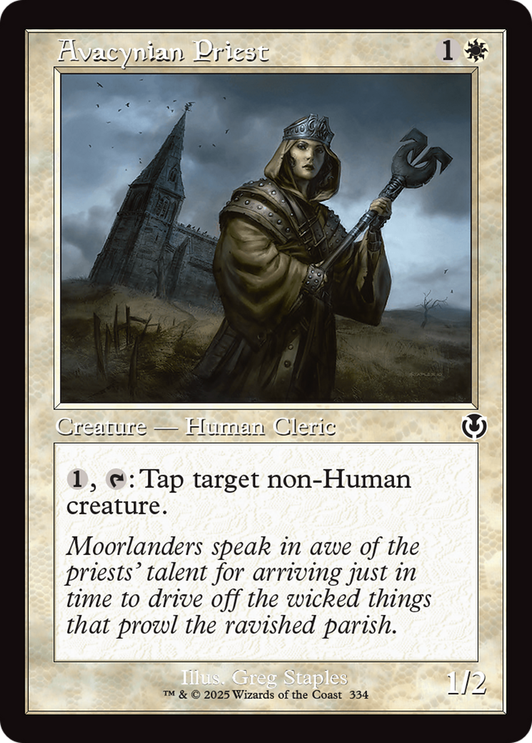 Avacynian Priest (Retro Frame) (334) [Innistrad Remastered]