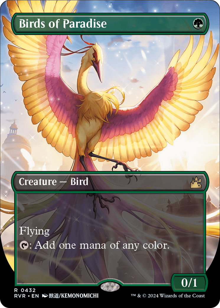 Birds of Paradise (Anime Borderless) (432) [Ravnica Remastered]