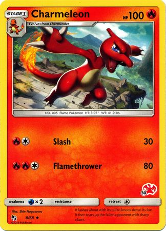 Charmeleon - 8/68 (#30 Charizard Stamped) (008/068) [Battle Academy]