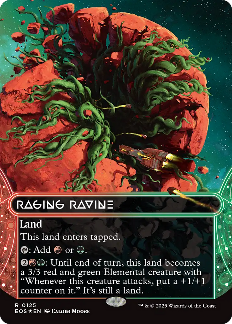 Raging Ravine (0125) (Borderless) (Galaxy Foil) (125) [Edge of Eternities: Stellar Sights]
