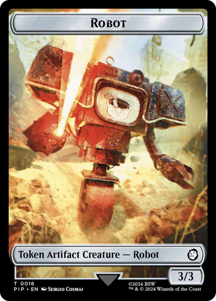Radiation // Robot Double-Sided Token (22 // 16) [Universes Beyond: Fallout]