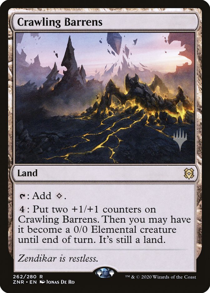 Crawling Barrens (262) [Promo Pack: Zendikar Rising]