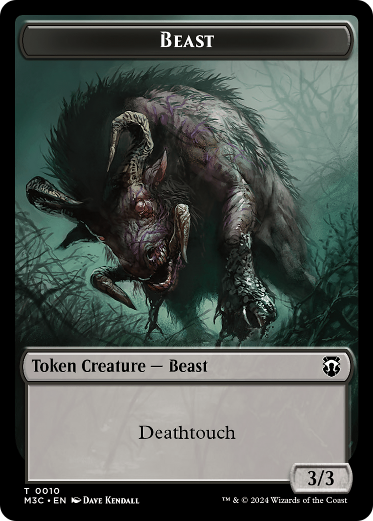 Beast (0010) (Ripple Foil) // Shapeshifter (0008) Double-Sided Token (10 // 8) [Commander: Modern Horizons 3]