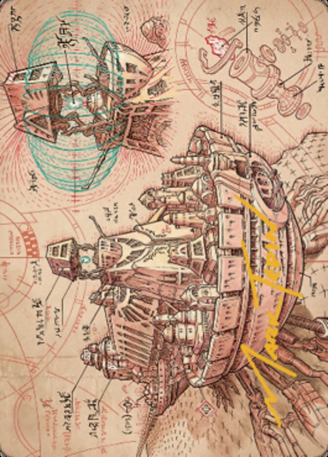 Defense Grid Art Card (Gold-Stamped Signature) (58) [Art Series: The Brothers' War]