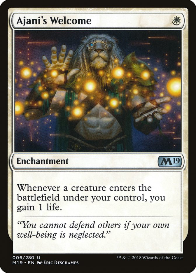 Ajani's Welcome (6) [Core Set 2019]