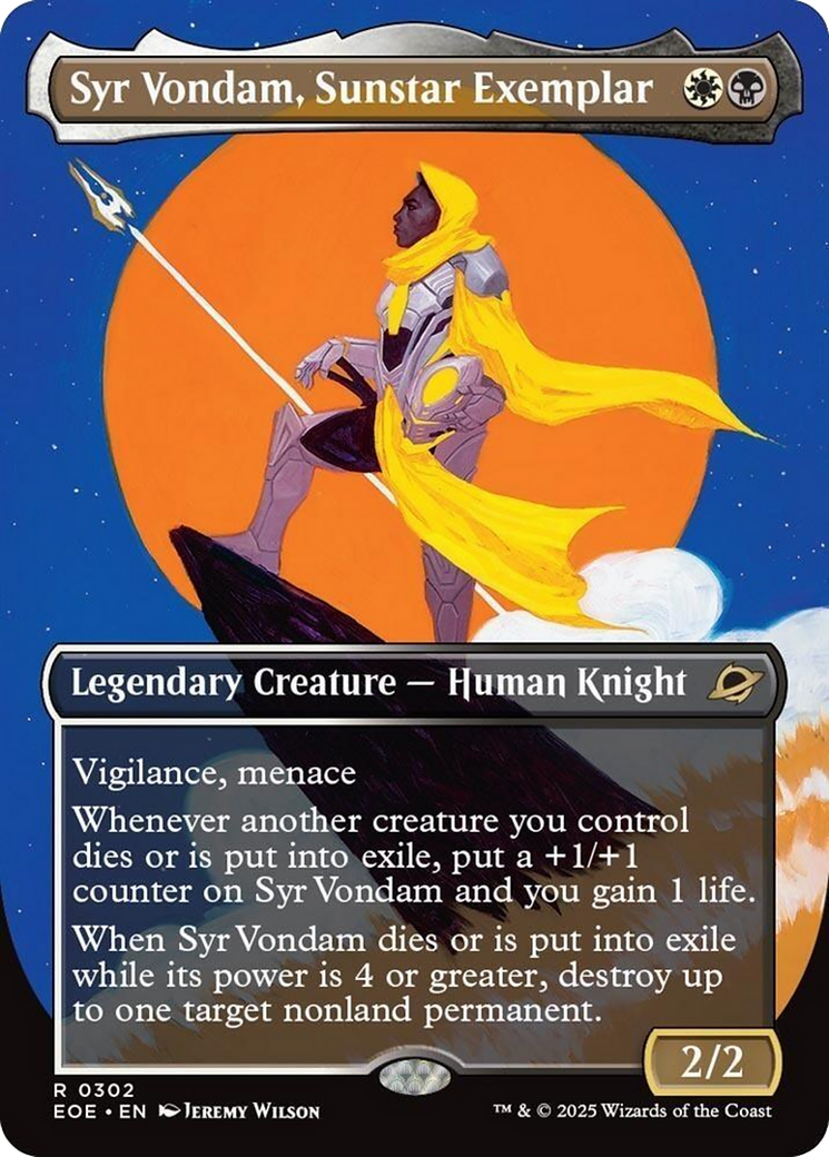 Syr Vondam, Sunstar Exemplar (Borderless) (302) [Edge of Eternities]