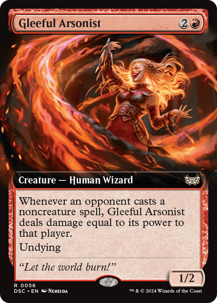 Gleeful Arsonist (Extended Art) (56) [Commander: Duskmourn: House of Horror]