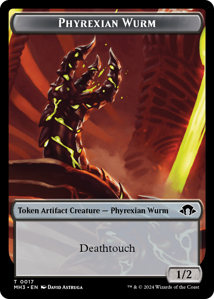Phyrexian Wurm (0017) // Energy Reserve Double-Sided Token (17 // 36) [Modern Horizons 3]