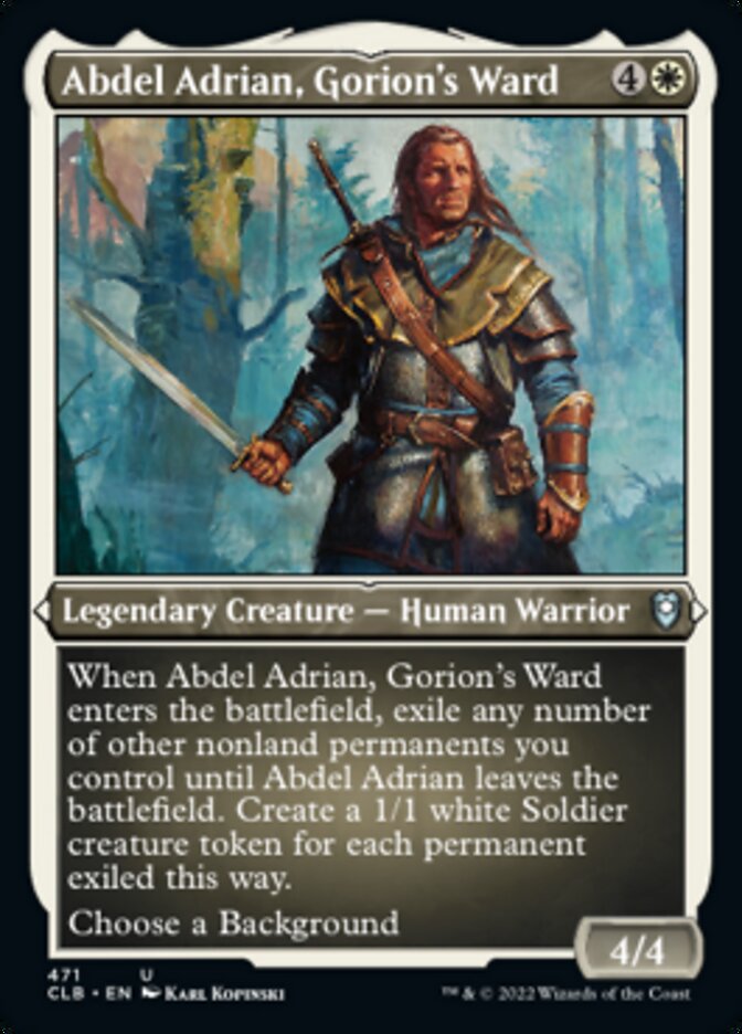 Abdel Adrian, Gorion's Ward (Foil Etched) (471) [Commander Legends: Battle for Baldur's Gate]