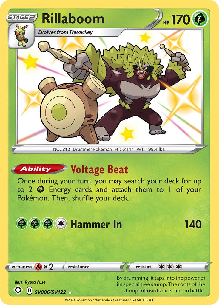 Rillaboom (SV006/SV122) [Shining Fates: Shiny Vault]