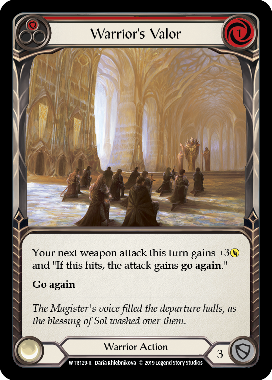 Warrior's Valor (Red) (WTR129) [Welcome to Rathe]