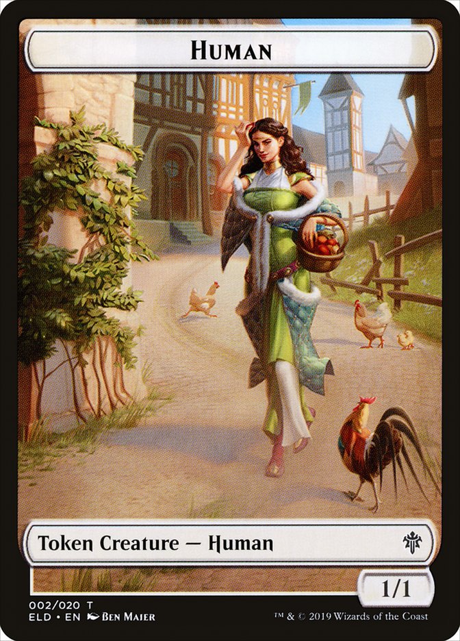 Human // Clue Double-Sided Token (Pioneer 2022) (2 // 14) [Unique and Miscellaneous Promos]