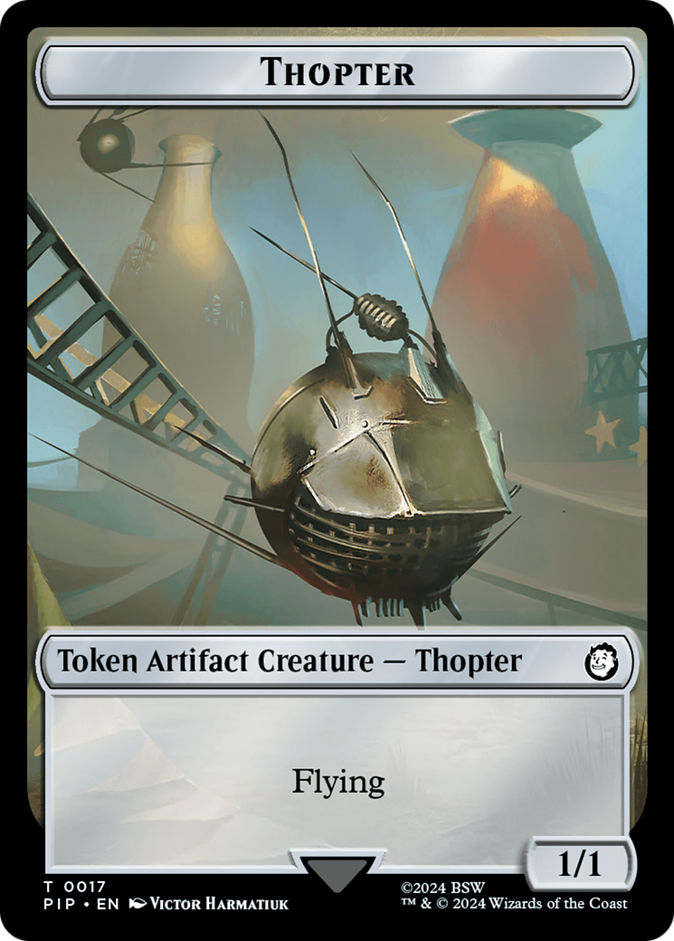 Radiation // Thopter Double-Sided Token (22 // 17) [Universes Beyond: Fallout]
