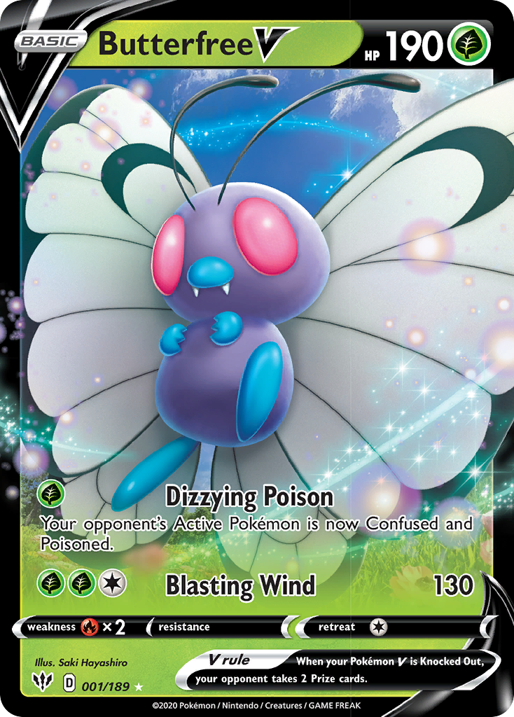 Butterfree V (001/189) [SWSH03: Darkness Ablaze]