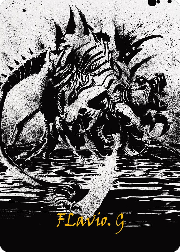 Karumonix, the Rat King Art Card (Gold-Stamped Signature) (70) [Art Series: Phyrexia: All Will Be One]