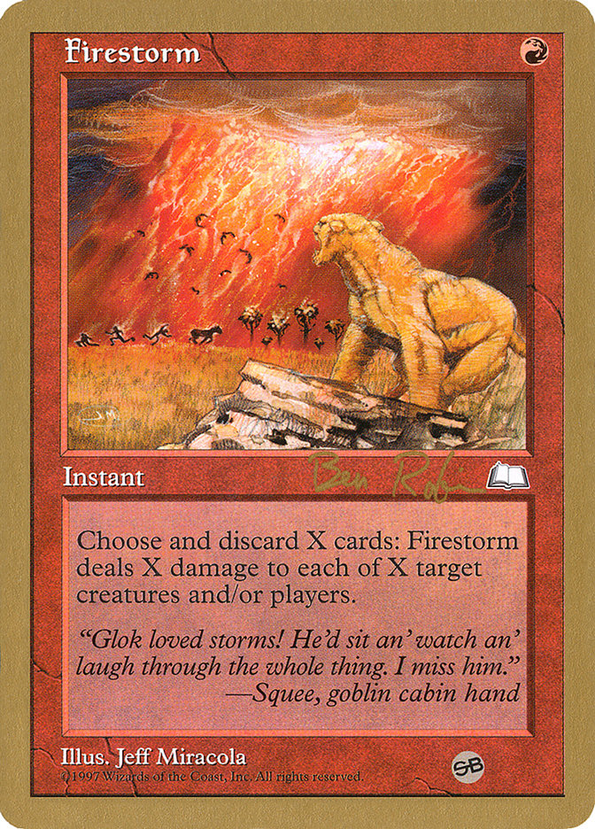 Firestorm - 1998 Ben Rubin (WTH) (SB) [World Championship Decks]