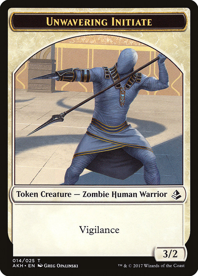 Unwavering Initiate // Wurm Double-Sided Token (14 // 24) [Amonkhet]