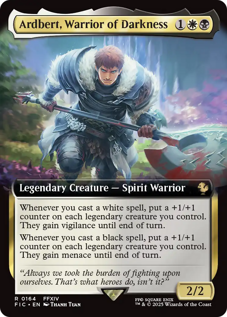 Ardbert, Warrior of Darkness (Extended Art) (164) [Commander: FINAL FANTASY]