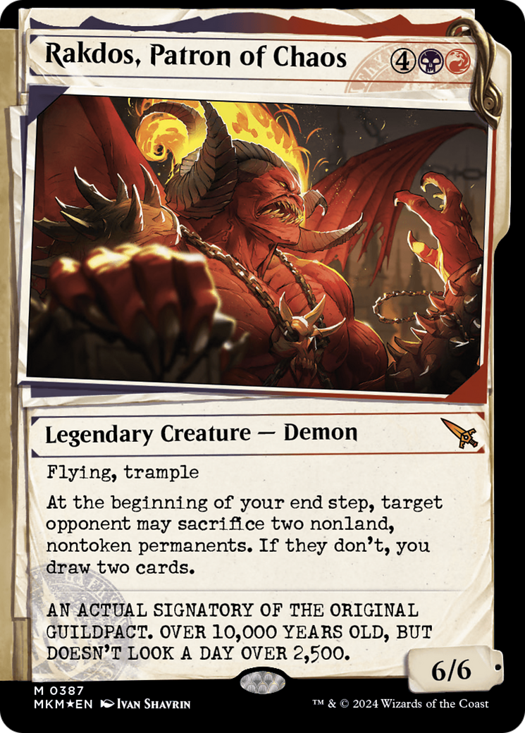 Rakdos, Patron of Chaos (Showcase) (Invisible Ink) (387) [Murders at Karlov Manor]