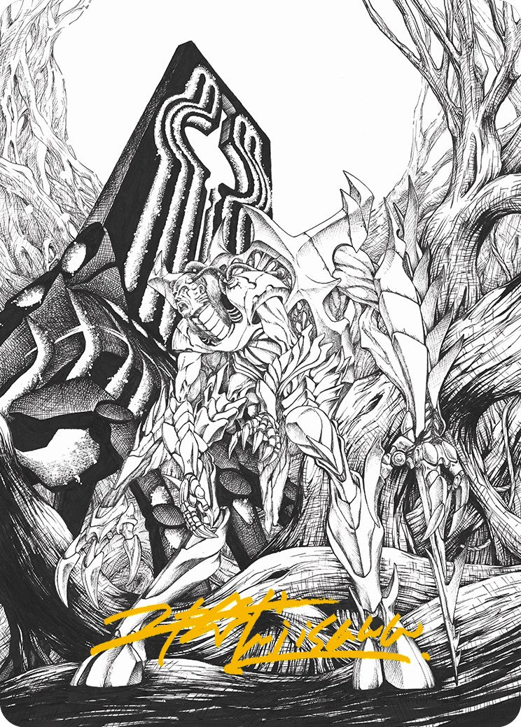 Lukka, Bound to Ruin Art Card (Gold-Stamped Signature) (79) [Art Series: Phyrexia: All Will Be One]