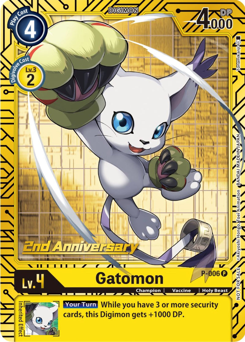 Gatomon - P-006 (2nd Anniversary Card Set) (P-006 P) [Digimon Promotion Cards]