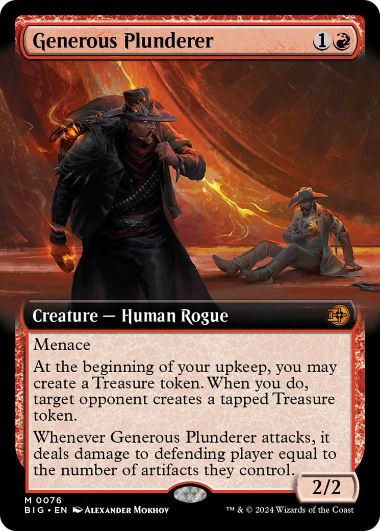 Generous Plunderer (Extended Art) (76) [Outlaws of Thunder Junction: The Big Score]
